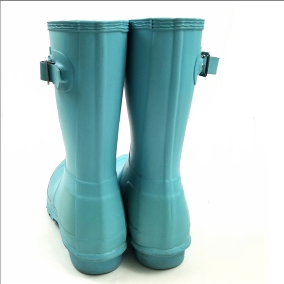 Hunter Tiffany blue short boots - Picture 4 of 7